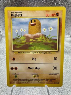 Pokemon TCG Diglett Base Set 47/102 Regular 1999-2000 Wizards Base Set Copyright - Image 1
