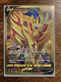Pokemon TCG Zamazenta V Sword & Shield 212/202 Gold Secret Rare NM - Image 1