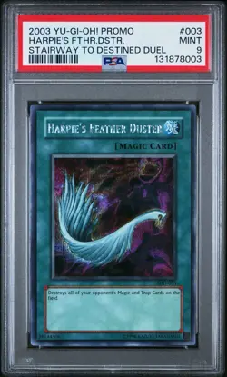 2003 Yu-Gi-Oh! Harpies Feather Duster SDD Limited Edition Secret Rare PSA 9 - Image 1