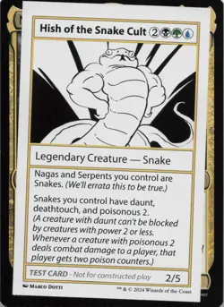Hish of the Snake Cult S Mystery Booster 2 Playtest Cards 129/216 LP - Image 1