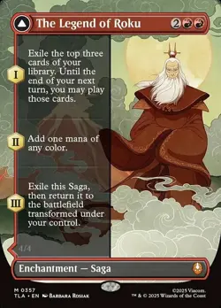 The Legend of Roku - Borderless FOIL - Avatar the Last Airbender - MTG - NM - Image 1