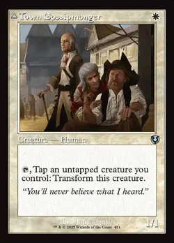 NM Retro Foil Town Gossipmonger, Innistrad Remastered, Magic the Gathering, 451 - Image 1