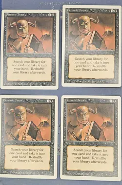 Magic the Gathering Revised Edition Demonic Tutor Sorcery Light Play Condition - Image 1
