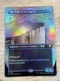 MTG - TLA - #329 The Walls of Ba Sing Se Borderless Foil Near Mint or Better - Image 1
