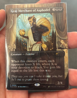 HALO FOIL - Gray Merchant of Asphodel NM MTG Secret Lair Encyclopedia of Magic - Image 1