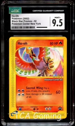 CGC 9.5 MINT+ Ho-Oh # 52 WOTC Black Star Promo "Center NY" Pokemon Card - Image 1