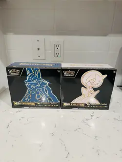 Pokemon Center Mega Evolution Lucario & Gardevoir ETB Elite Trainer Box Set Of 2 - Image 1