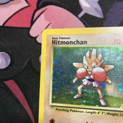 Pokemon TCG Hitmonchan Base Set Holo Unlimited Rare Card 7/102 MP - Image 2