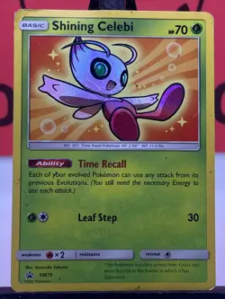 Shining Celebi SM79 Sun and Moon Promo Pokemon TCG Holo 2017 HP - Image 3