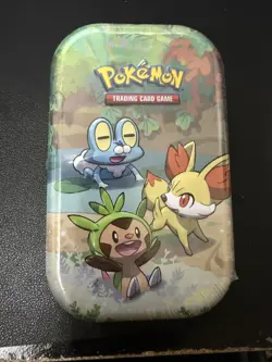 Pokemon TCG Celebrations Mini Tin - KALOS 2021 new and factory sealed - Image 1