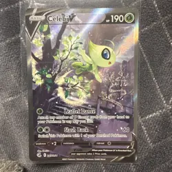 Pokemon TCG Celebi v Fusion Strike Holo Card Full Art Ultra Rare 245/264 NM - Image 2