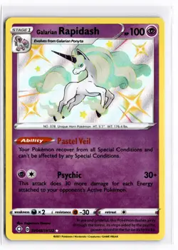 2021 TCG Pokemon #SV048 Galarian Rapidash SV048/SV122 Holo Shining Fates SWSH - Image 1