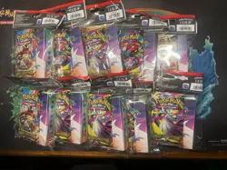 Lot Of 10 Mega Evolution Booster Packs With Mini Portfolio Pokemon TCG New - Image 1