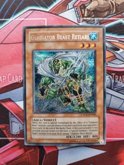 YUGIOH Gladiator Beast Retiari CSOC-EN086 Secret Rare Light-played LP - Image 1
