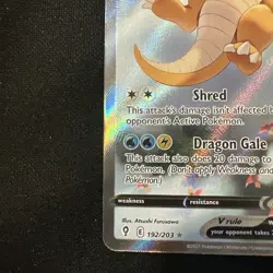 Pokemon TCG Dragonite v Full Art Holo Ultra Rare Card Pokemon Go 192/203 Ungrade - Image 4