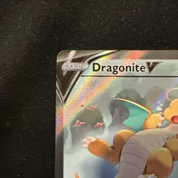 Pokemon TCG Dragonite v Full Art Holo Ultra Rare Card Pokemon Go 192/203 Ungrade - Image 5