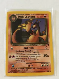 Dark Charizard 21/82 - Team Rocket Set - Rare Vintage Pokemon Card LP - Image 1