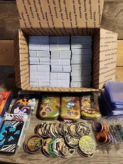Pokemon Lot Pokemon Bulk Cards Pokemon Coins Penny Sleeve Toploader - Image 1