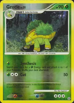Grotle 49/130 Reverse Holo Diamond & Pearl Pokemon Card NM/LP - Image 1