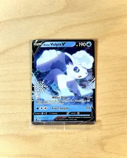 Alolan Vulpix V Advent Snowflake Stamp Promo Pokemon Card 033/195 SEALED NM - Image 1