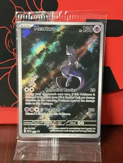 Pokemon 151 Mewtwo 052 Scarlet & Violet UPC Black Star Promo Holo Card *SEALED* - Image 1