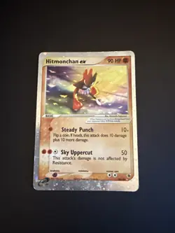 Pokemon TCG Hitmonchan EX Ruby and Sapphire Holo Ultra Rare Card 98/109 - Image 1