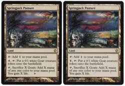 Springjack Pasture x2 2x 2013 Commander Colorless Rare Land MTG NM AZ1 - Image 1