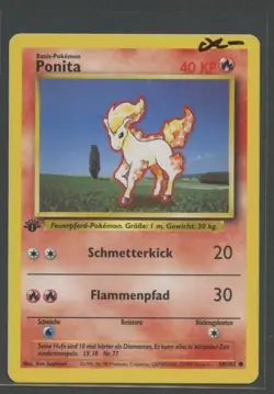 Ponita 1. Edition | Basis Set 60/102 | Pokemon Karte Deutsch EXC- 1999 Base Set - Image 1