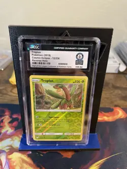 Pokemon CGC World Record Holder Tropius Holo 12/136 Cosmic Eclipse - Image 1