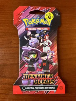 Pokemon TCG Destined Rivals Booster Pack New Sealed Cardboard Team Rocket Art - Image 1