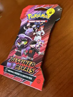 Pokemon TCG Destined Rivals Booster Pack New Sealed Cardboard Team Rocket Art - Image 3