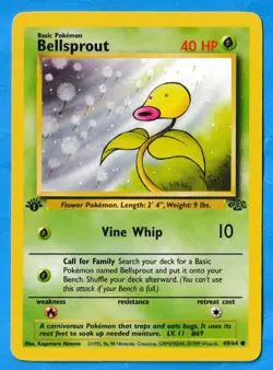 1999 Wizards Pokemon Jungle Edition 1 Bellsprout 49/64 NM-MT Condition - Image 1