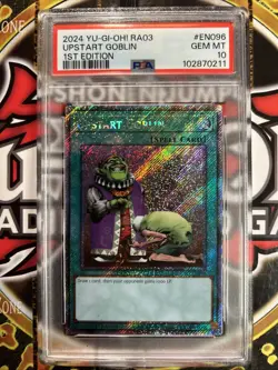 YuGiOh UPSTART GOBLIN #RA03-EN096??PSA 10??1st EDITION-2024 PLATINUM SECRET RARE - Image 3