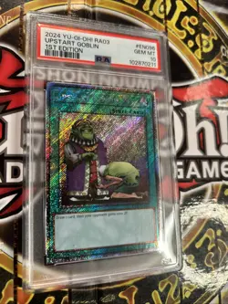 YuGiOh UPSTART GOBLIN #RA03-EN096??PSA 10??1st EDITION-2024 PLATINUM SECRET RARE - Image 4