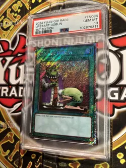 YuGiOh UPSTART GOBLIN #RA03-EN096??PSA 10??1st EDITION-2024 PLATINUM SECRET RARE - Image 5