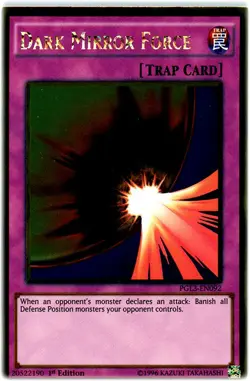 1x (NM) Dark Mirror Force - PGL3-EN092 - Gold Rare - 1st Edition YuGiOh - Image 1