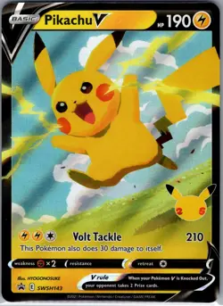 Pikachu V SWSH143 SWSH: Sword & Shield Promo Cards - Pokemon Card - NM - Image 1