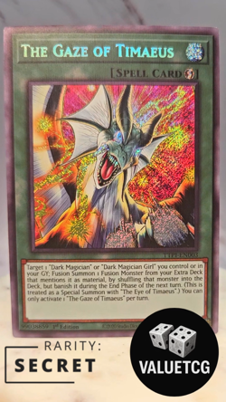 The Gaze of Timaeus (TCG Version: TTP1-JP003) Secret Rare Custom Card - Image 2