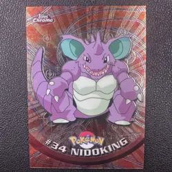 Nidoking Topps Chrome #34 Holo Pack Fresh Pokemon Card (C1) - Image 1