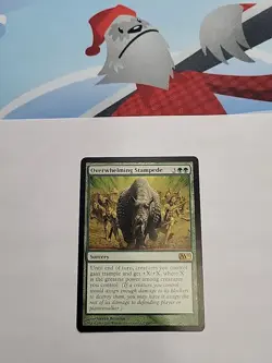 MTG - Overwhelming Stampede M11 Regular Rare #189 - Image 2