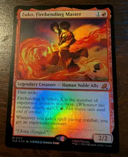 Zuko, Firebending Master TLE #127 Mythic Foil NM+ - Image 1