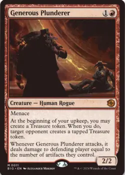 MTG Generous Plunderer Normal NM Outlaws of Thunder Junction: The Big Score Magi - Image 1