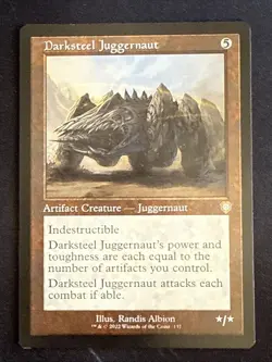 1x Darksteel Juggernaut (137) The Brothers' War Commander LP MTG Magic x1 MKE - Image 1