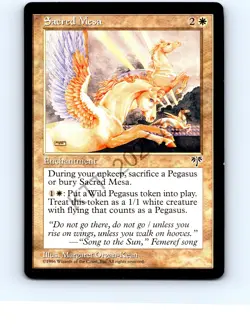 Sacred Mesa White Rare Mirage MTG NP Near Mint or Better - Image 1