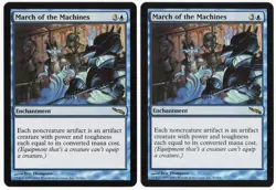 March of the Machines x2 2x 2003 Mirrodin Blue Rare Enchantment MTG NM AZ1 - Image 1