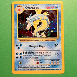 Pokemon TCG Gyarados 7/130 Base Set Unlimited Holo Rare Card NM - Image 1