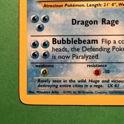 Pokemon TCG Gyarados 7/130 Base Set Unlimited Holo Rare Card NM - Image 4