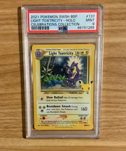 2021 Pokemon SWSH Celebrations Collector Chest Promo Holo Light Toxtricity PSA 9 - Image 1