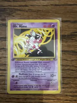 Pokemon TCG First Edition Mr. Mime Jungle 22/64 Non-holo Near Mint - Image 1
