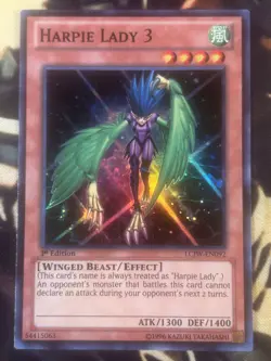 Yugioh: Harpie Lady 3 - LCJW-EN092 - Super Rare - 1st Edition - MP - Image 1